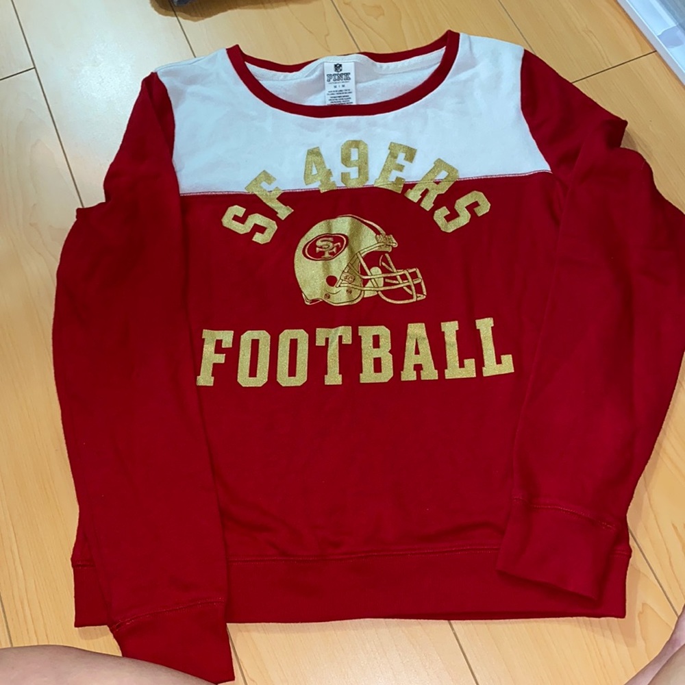 Pink Victoria’s Secret San Francisco 49ers sweater
